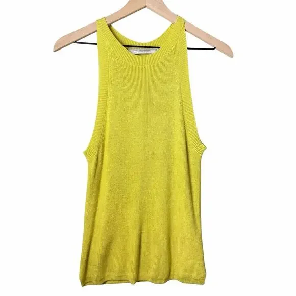Contemporaine Green High Neck Sweater Tank Top Women’s Petite Size S - Picture 1 of 9